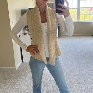 Loft mohair open drape vest
